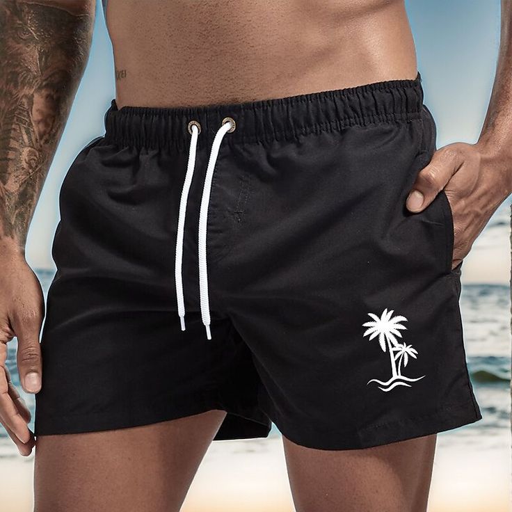 Men's Swim Trunks Swim Shorts Board Shorts Pocket with Mesh lining Elastic Waistband Shorts Sports Outdoor Beach Swimming Pool Quick Dry Lightweight Soft Swimming Beach Tailored Fit Sportswear